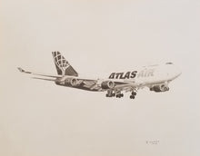 Atlas Airlines Boeing 747 11"x14" archival print