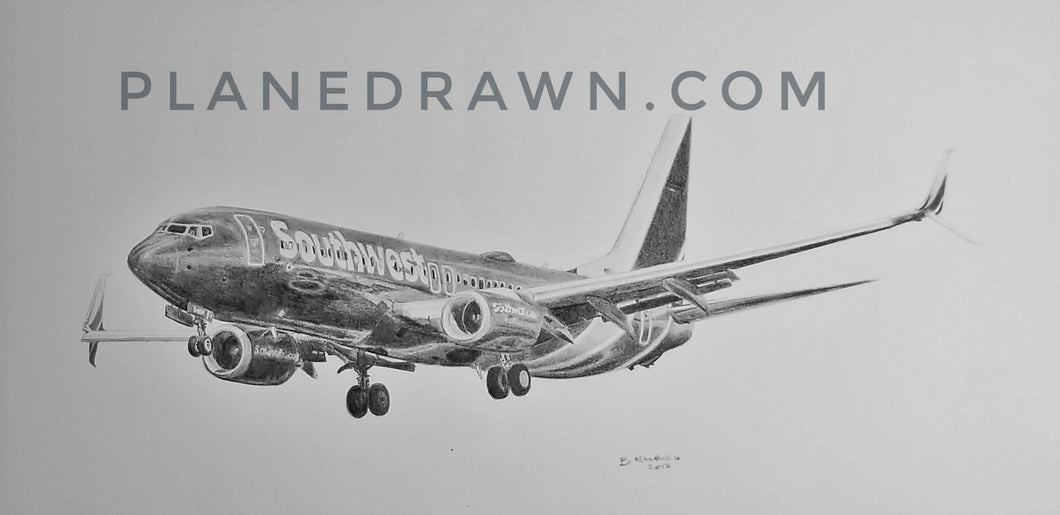 Southwest Airlines 737-800 11x14 Archival Print