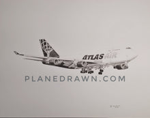 Atlas Airlines Boeing 747 11"x14" archival print